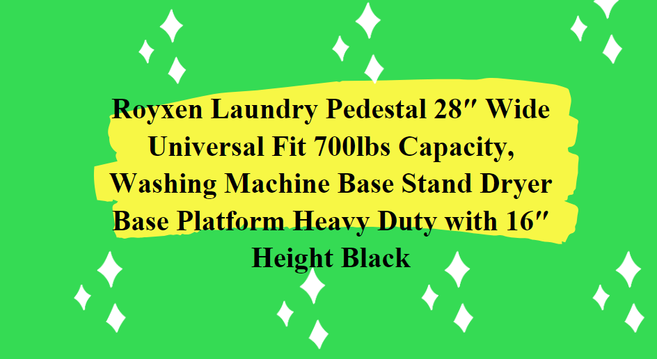 Royxen Laundry Pedestal 28″ Wide Universal Fit 700lbs Capacity, Washing Machine Base Stand Dryer Base Platform Heavy Duty with 16″ Height Black
