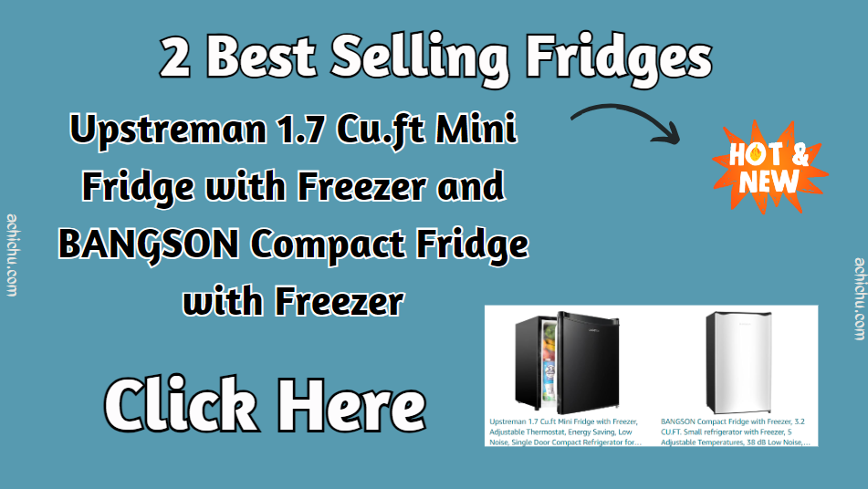 Upstreman 1.7 Cu.ft Mini Fridge with Freezer and BANGSON Compact Fridge with Freezer